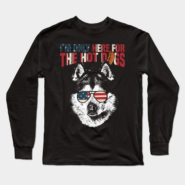 I'm only here for the hot dogs Long Sleeve T-Shirt by Madfido